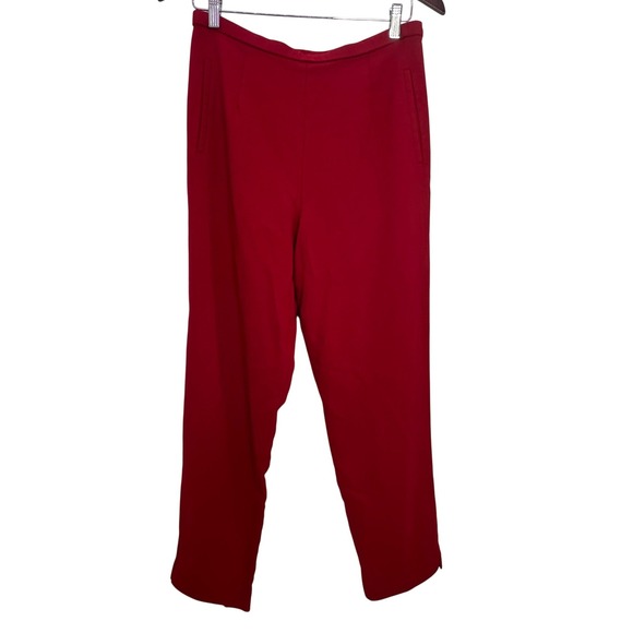 Pendleton Pants - Pendleton Womens Red 100% Virgin Wool Straight Leg Trousers Pants Size 12 USA